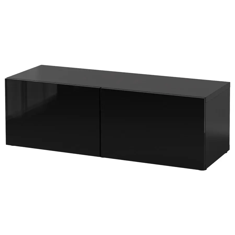 Шкаф - IKEA BESTÅ/BESTA, 120x42x38 см, черный, Бесто ИКЕА