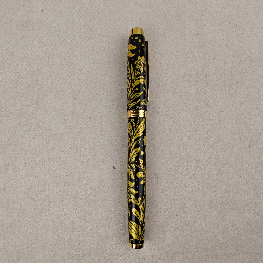 Ручка расписная Паркер "Золотые цветы"