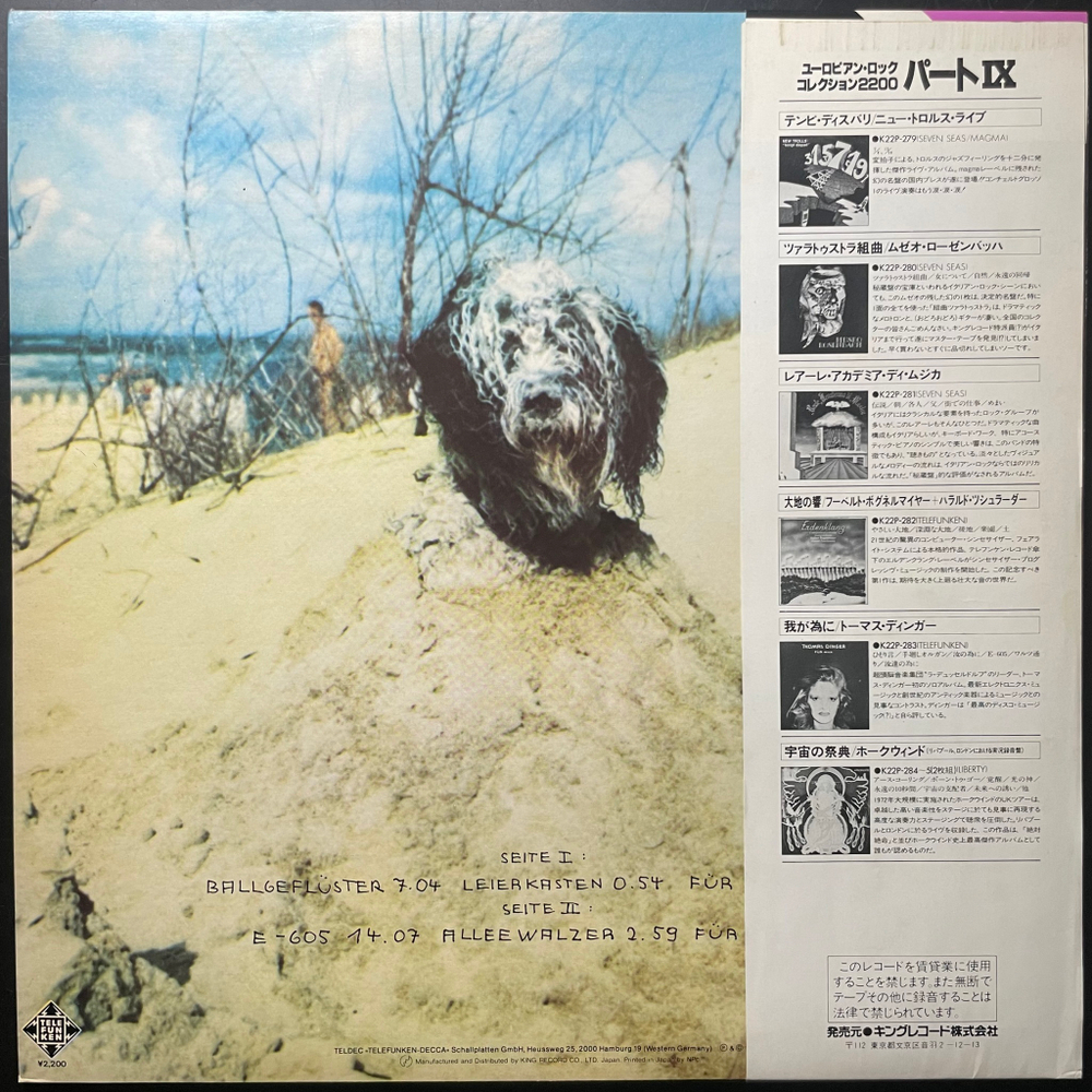 Thomas Dinger ‎– Für Mich (Япония 1982г.)