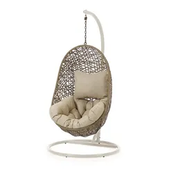 Florina Подвесное кресло с светло-серой ножкой коричневое