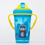 4770847 Поильник детский с силиконовой трубочкой, 300 мл., с ручками, цвет голубой