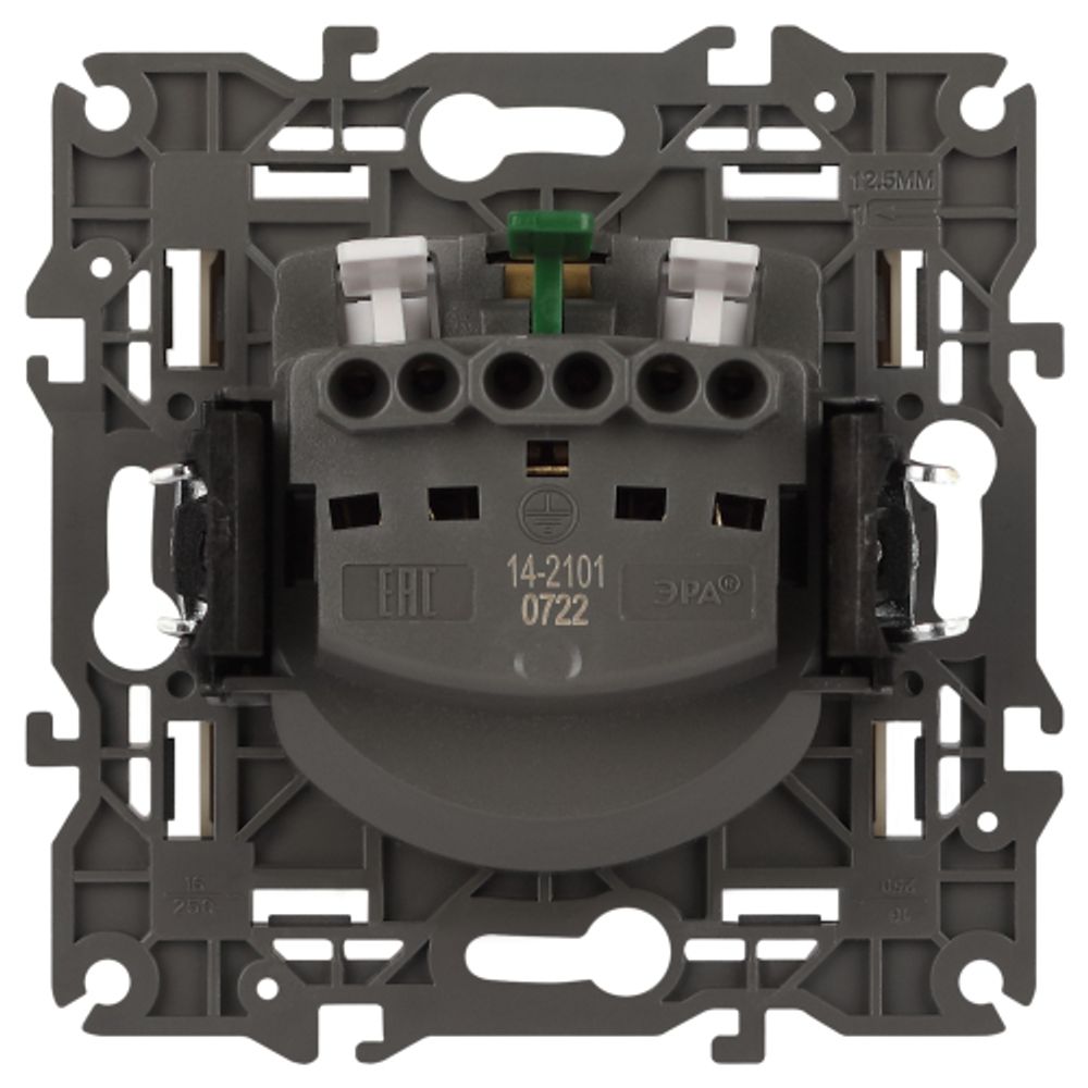 14-2101-02 ЭРА Розетка 2P+E Schuko, 16A-250В, IP20, Эра Elegance, сл.кость