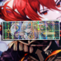 Закладка голографическая "Genshin Impact / Геншин"