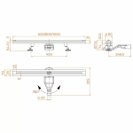 Душевой трап RGW SDR-50Gb 76215080-06 80 золото брашированное