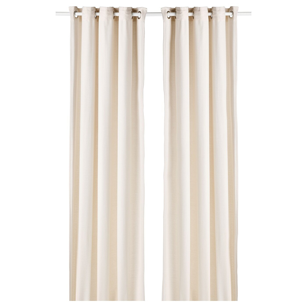 IKEA MOALINA  (ИКЕА МОАЛИНА)  -  Штора, 2 шт, бежевый, 145x300 см