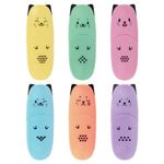 Текстовыделитель мини BRAUBERG KIDS "CUTE CATS PASTEL", АССОРТИ В ПЛАСТИКОВОЙ БАНКЕ, линия 1-5 мм, 152434.