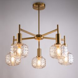 Люстра на штанге Freya Fero FR5366CL-05BS