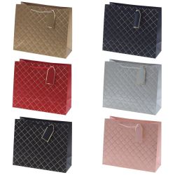 GAEM Пакет подарочный (бумага 210г/м2, блок 12шт), L31 W12 H26 см, 6в.