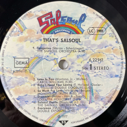 Винтажная виниловая пластинка LP Сборник Диско That's Salsoul (Germany 1977)