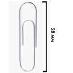 Скрепки BERLINGO 28 мм, никелированные, 100 шт/упак