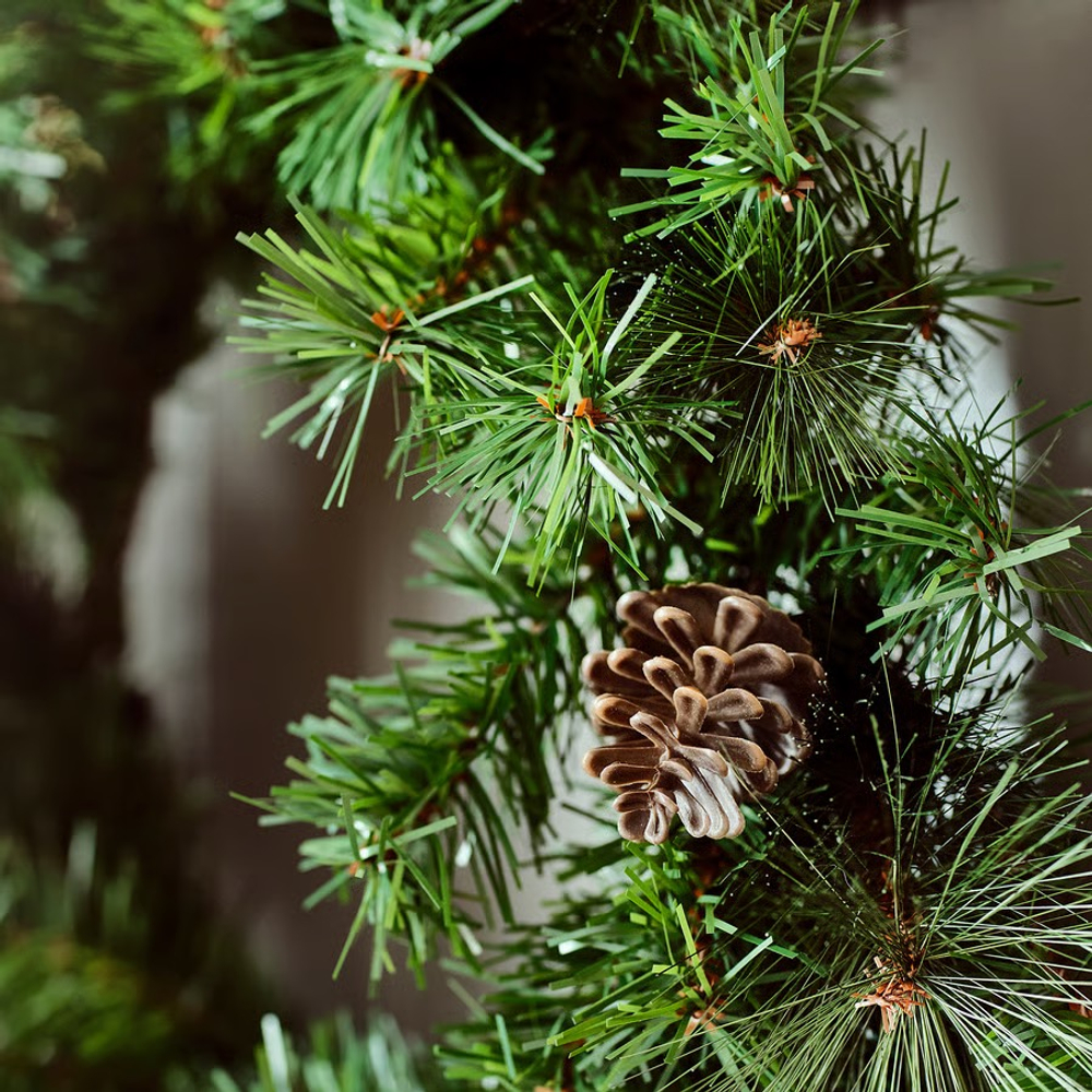 ВИНТЕРФИНТ VINTERFINT Искусственный венок 45 см, ель/шишки