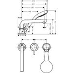 Смеситель на борт ванны Hansgrohe Talis S 72416000 хром