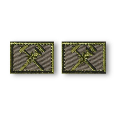 Эмблемы ( Нашивка Знак ) Петличные ( Петлицы ) Топографической Службы Вышитые На Липучке Оливковые Полевые