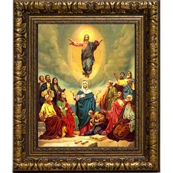 Вознесение Господне. Икона на холсте.