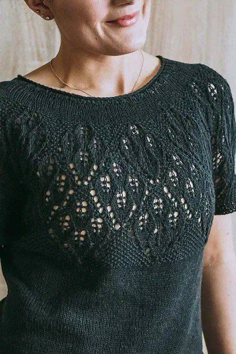 Описание по вязанию топа спицами "My afternoon tee"