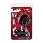 Черный мужской пояс верности 10см из пластика ToyFa Black&Red 901411-5