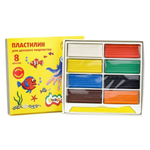 Пластилин классический 8 цветов, 120 гр, со стеком (Каляка-Маляка)