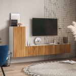 ТВ Тумба BOSS MILLING 100 Белый снег, Дуб американский