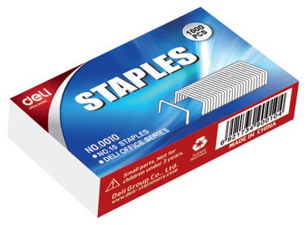 Скобы для степлера №10, оцинкованные, Deli