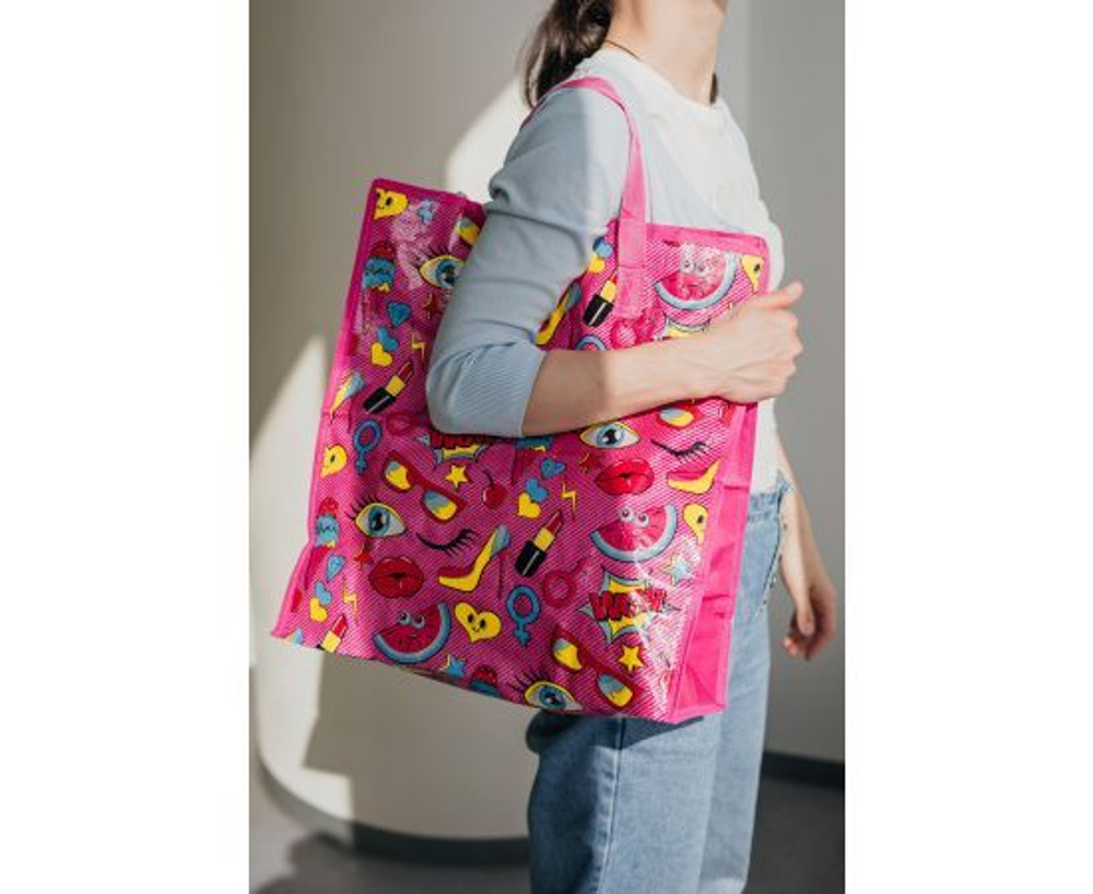 CELLTIX Сумка хозяйственная с рисунком, нетканый материал, 40х45х20см