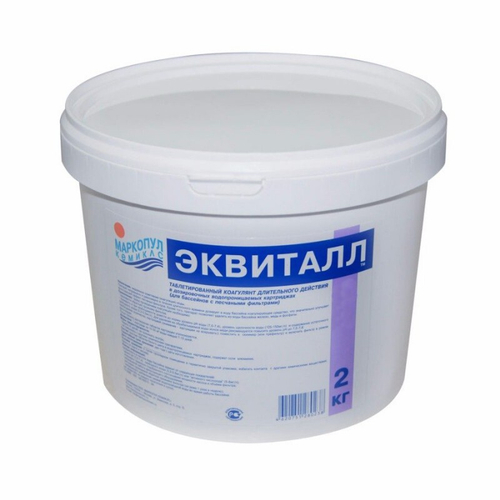 ЭКВИТАЛЛ медленный коагулянт (таблетки в картридже) ведро 2 кг /(1уп=4шт)