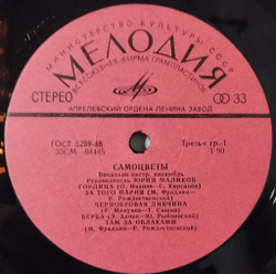 Винтажная виниловая пластинка LP ВИА Самоцветы (СССР 1980) Мой Адрес Советский Союз (Misspress) (Два одинаковых пятачка)