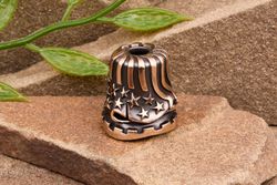 Бусина для темляка Флаг США (бронза) от мастерской Братьев Пешковых