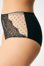 Трусы-слипы с завышенной линией талии Desire (Размер: 42) (Цвет: черный с бежевым)