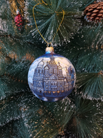 Шар стеклянный "Спас на крови",  ручная роспись