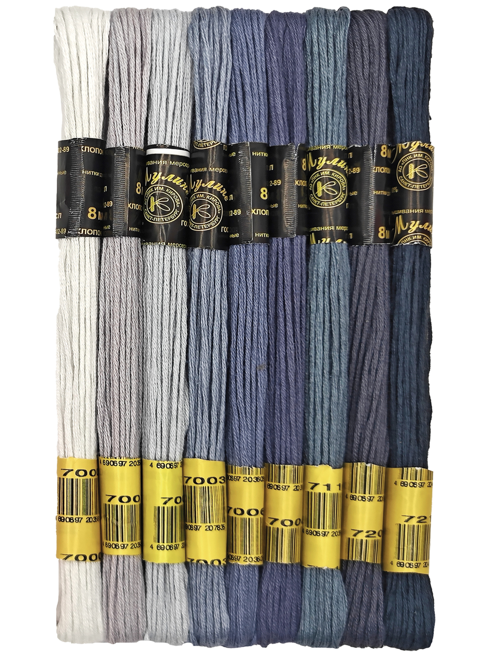 Наборы ниток мулине для вышивания ПНК Киров 9 шт.