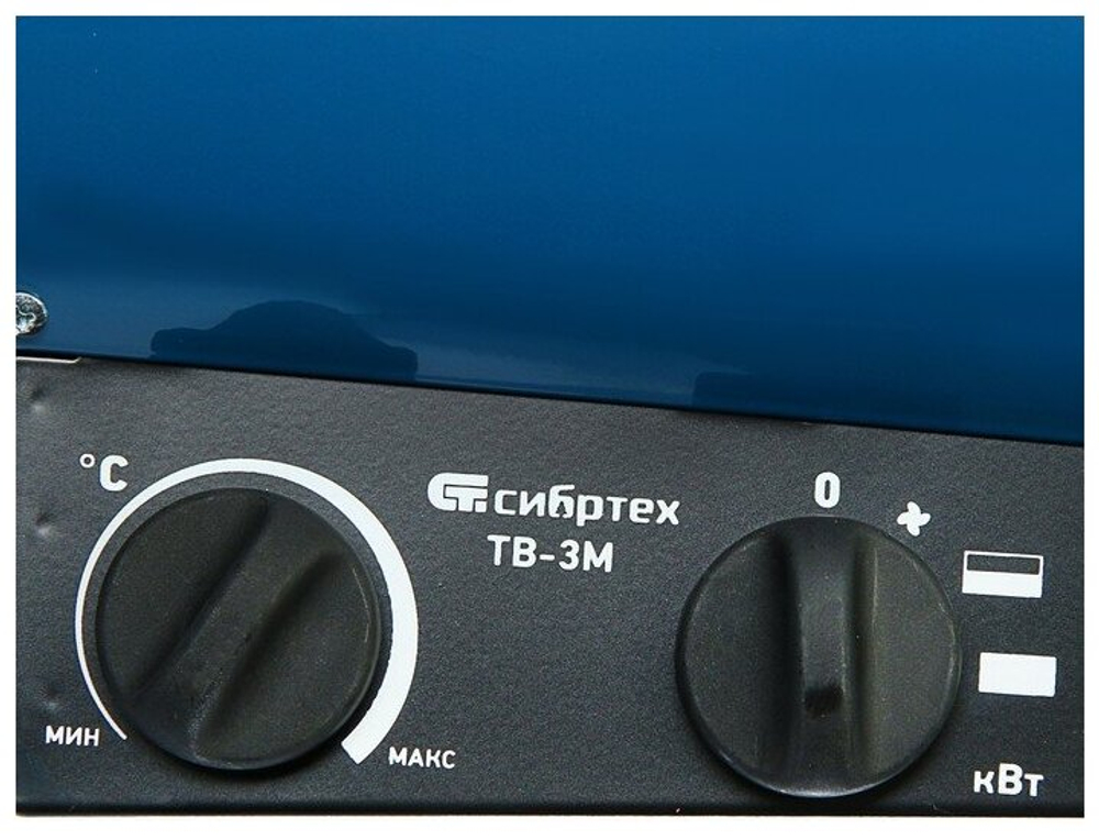 Тепловая пушка ТВ-3М (тепловентилятор), 230 В, 3 режима: вентилятор/1500 Вт /3000 Вт СибрТех [96437]