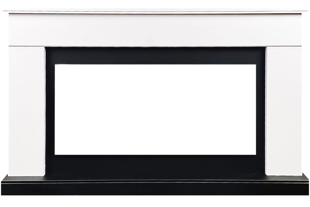 Портал Royal Flame Bergen (Разборный) - Белый с черным (Ширина 1370 мм)