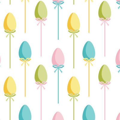 Разноцветные пасхальные яйца на палочке