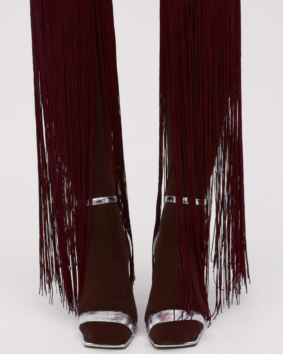 Гольфы с бахромой Пыльное Мерло