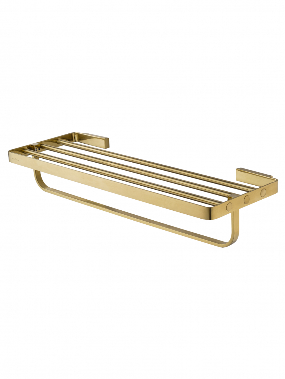 Полотенцедержатель с полкой WONZON & WOGHAND LOTTE, Брашированное золото (WW-8381A-BG)