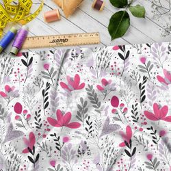 Ткань премиум сатин цветочный фреско