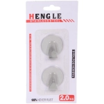 Крючки в наборе 2шт из нержавеющей стали на липкой основе «БАСТОФ», форма круг, нагрузка 2кг/3,5см