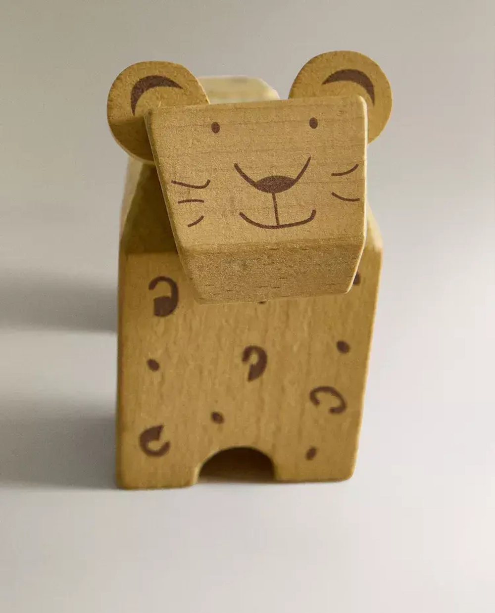 ZARA HOME ДЕРЕВЯННАЯ ИГРУШКА-ГОЛОВОЛОМКА «ГЕПАРД» ДЛЯ ДЕТЕЙ, ЖЕЛТЫЙ