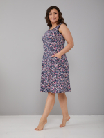 Платье П-012/темносиняя-полянка