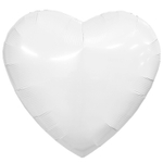 Шар фольгированный Сердце 90 см (Белый)