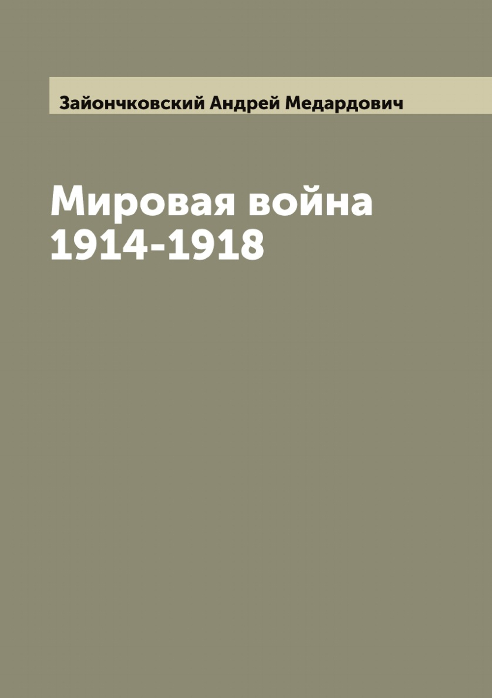 Мировая война 1914-1918 | Зайончковский Андрей Медардович