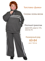 Толстовка с лампасами Дымка