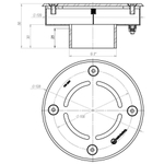 Форсунка донная Aquaviva 2", AISI 304 (D120 мм), под бетон