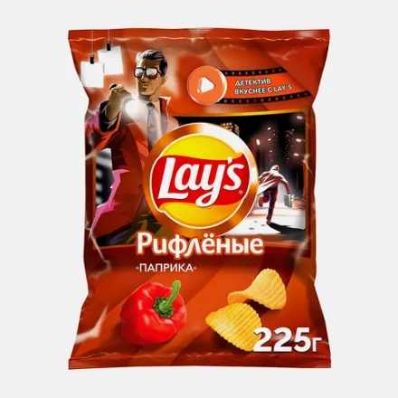 Чипсы Lays Рифлёные Паприка 225г