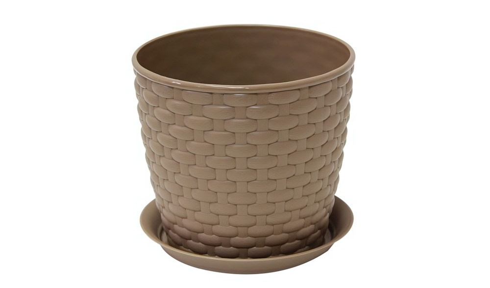 Кашпо РОТАНГ D180мм 3л с поддоном