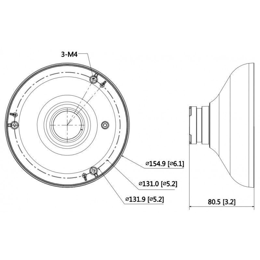 Адаптер для кронштейна Dahua DH-PFA105