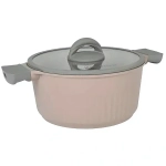 Кастрюля 3,2л со стеклянной крышкой, АП линия «Stella» (cappuccino)