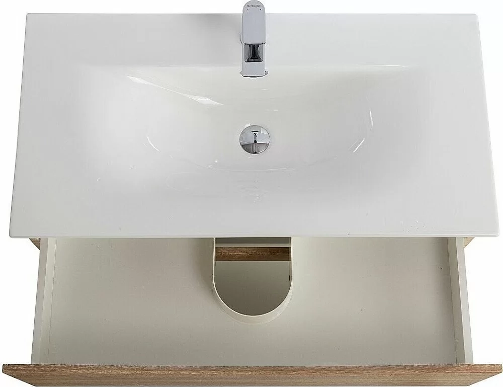 Тумба с раковиной BelBagno MARINO-CER-N-1000-2C-SO-WO-P Rovere Bianco