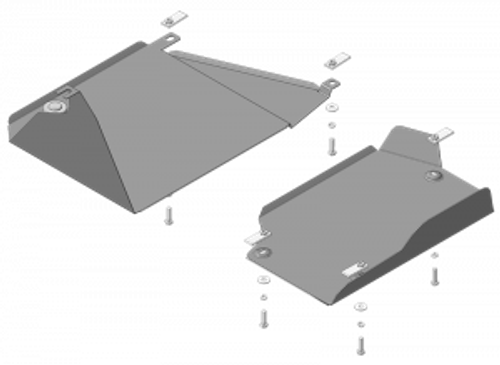 Защита Абсорбера и Топл. Бака. 2 мм, Сталь. для Haval H6 2015-2020, Haval H6 Coupe 2017-2020, Haval F7 2019-н.в., Haval F7x 2019-н.в. MOTODOR.03123