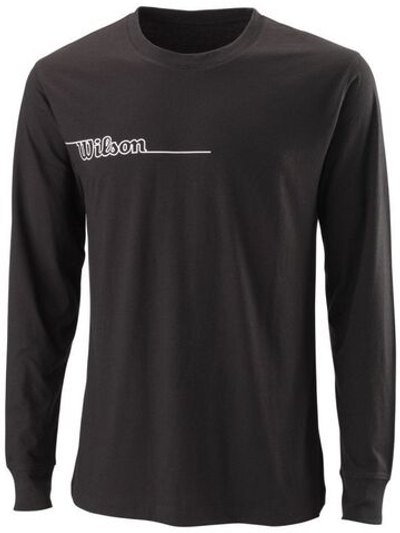 Мужская теннисная футболка теннисная Wilson Team II LS Tech Tee M - black